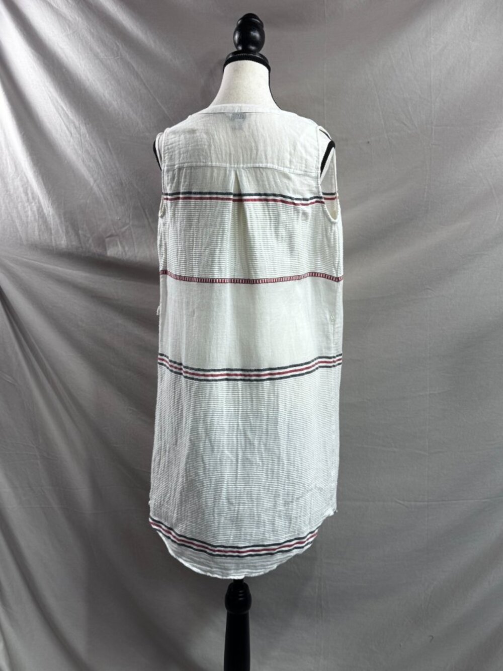 Lucky Brand White Striped Sleeveless Longline Vest Duster & Tank Set XS - Picture 8 of 8